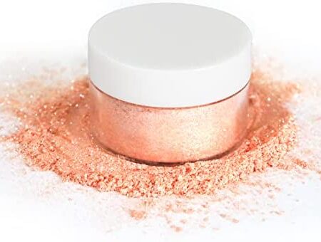 LEBERY Rose Gold Edible Cake Glitter, Edible Glitter for Drinks, Beverages, Wine, Food, Desserts Decorating, Edible Luster Dust Shimmer Glitter Powder for Cocktails, Chocolate, Strawberry - 4 Grams